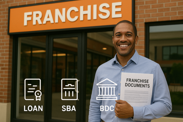 franchise financing options — entrepreneur securing funding to open a franchise
