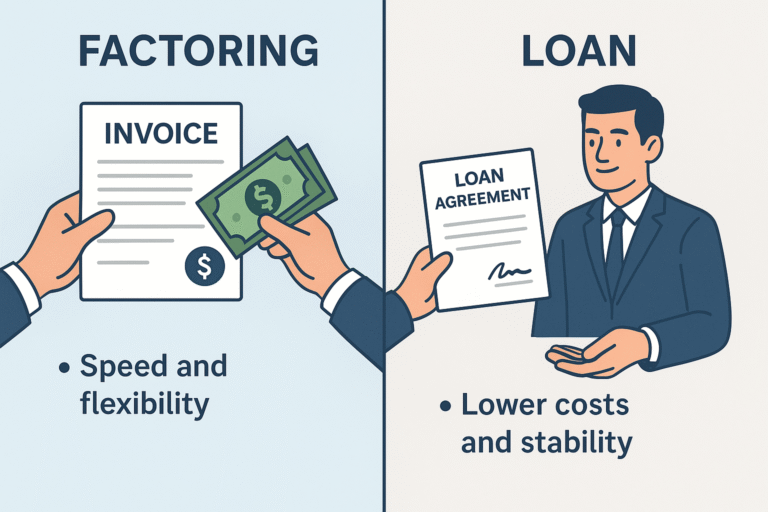 invoice factoring vs loan — comparing financing options for business cash flow
