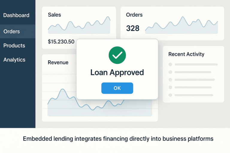 embedded finance for businesses — platform offering instant loan approval