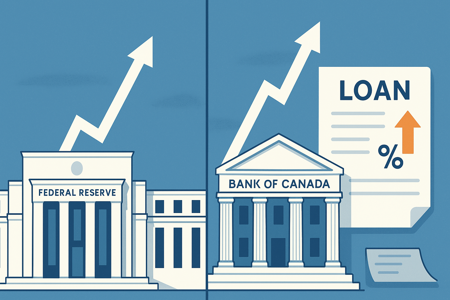 interest rate policy business loans — how Fed and BoC decisions raise borrowing costs